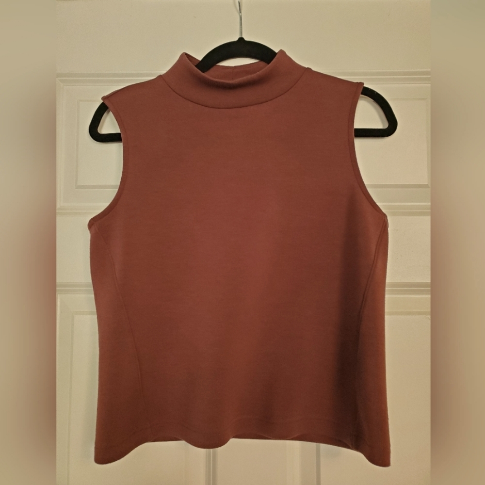 Spanx air essentials mock neck top in Spice